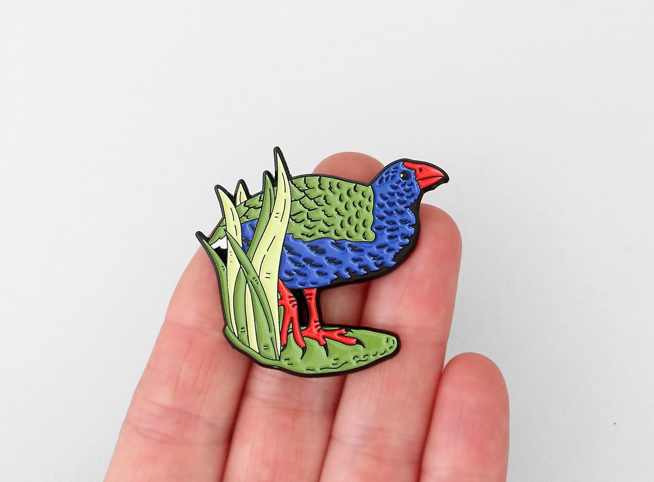 NZ Bird Enamel Pins, By Melissa Boardman